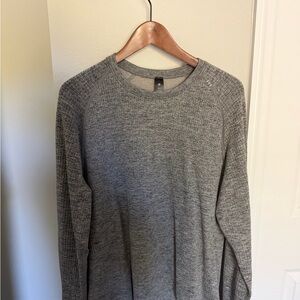 lululemon athletica Men's Heathered Gray Crewneck Sweater